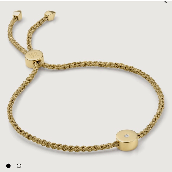 Monica Vinader linear Solo Friendship Diamond Bracelet - Picture 1 of 3